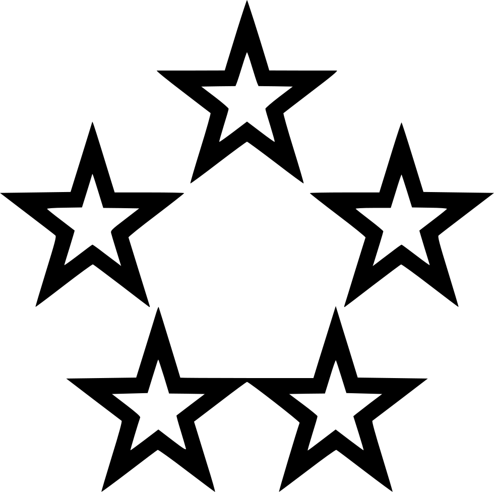 Five Pointed Star Outlines