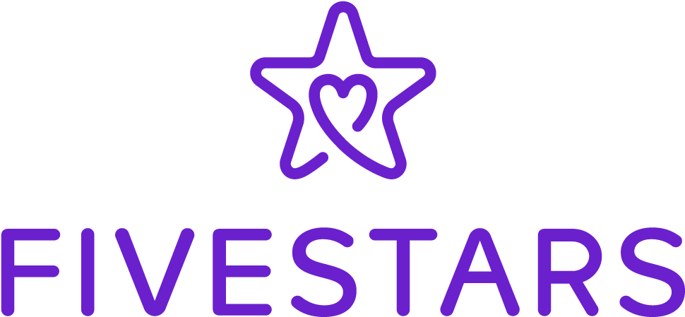 Five Stars Logo Purpleand Blue