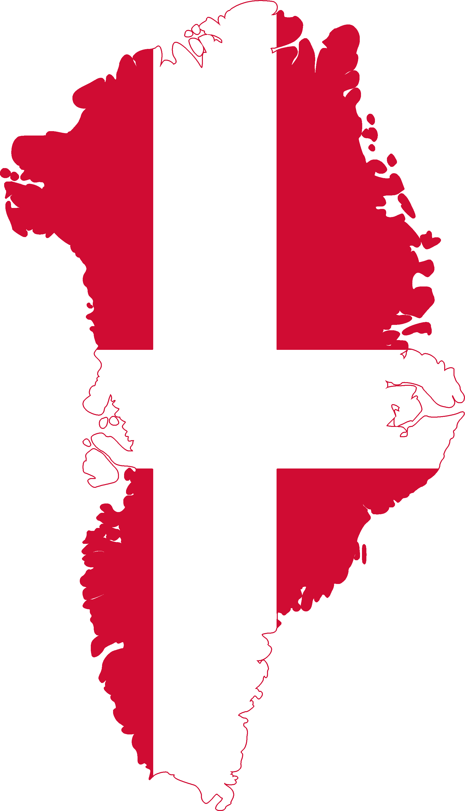 Flag Map Of Greenland - Flag Map Of Denmark, HD Png Download PNG with transparent background