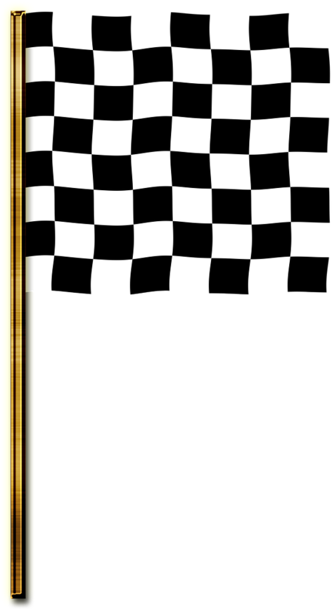 Flag Targeted Banner Checkered Flag - Black And White Checker Prints, HD Png Download PNG with transparent background