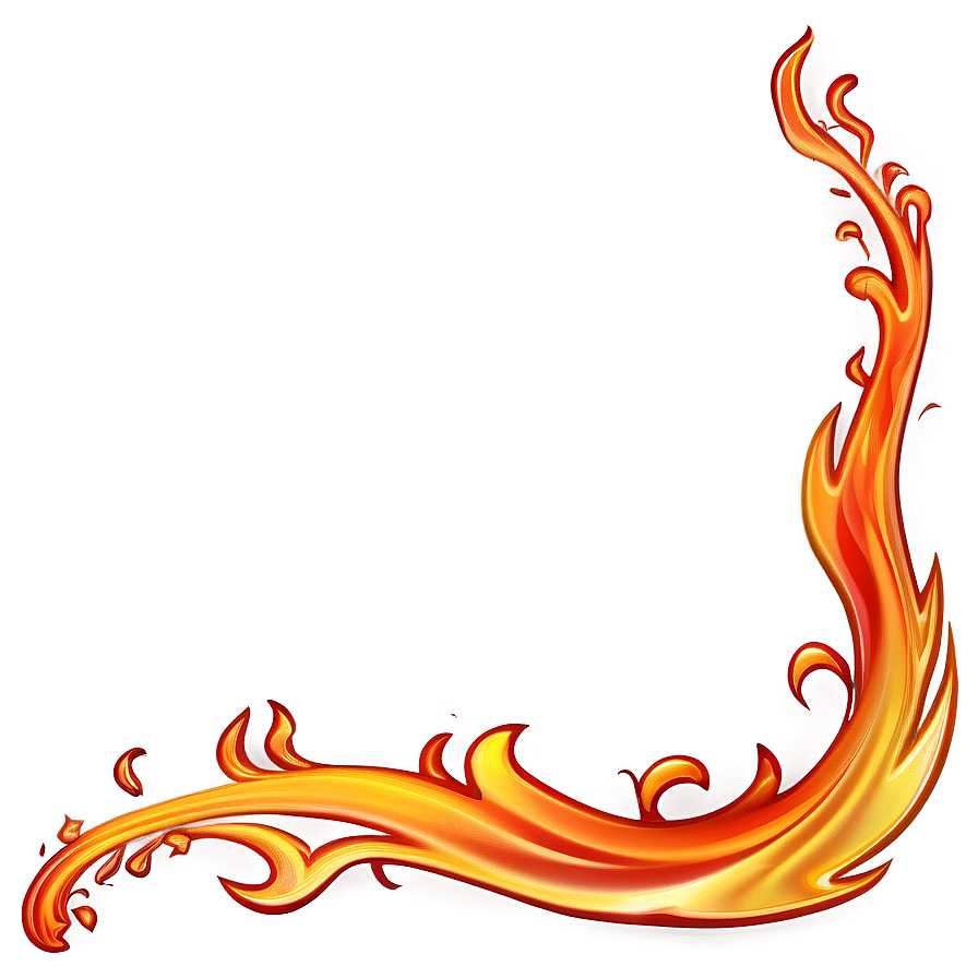 Flame Border Design Png 2