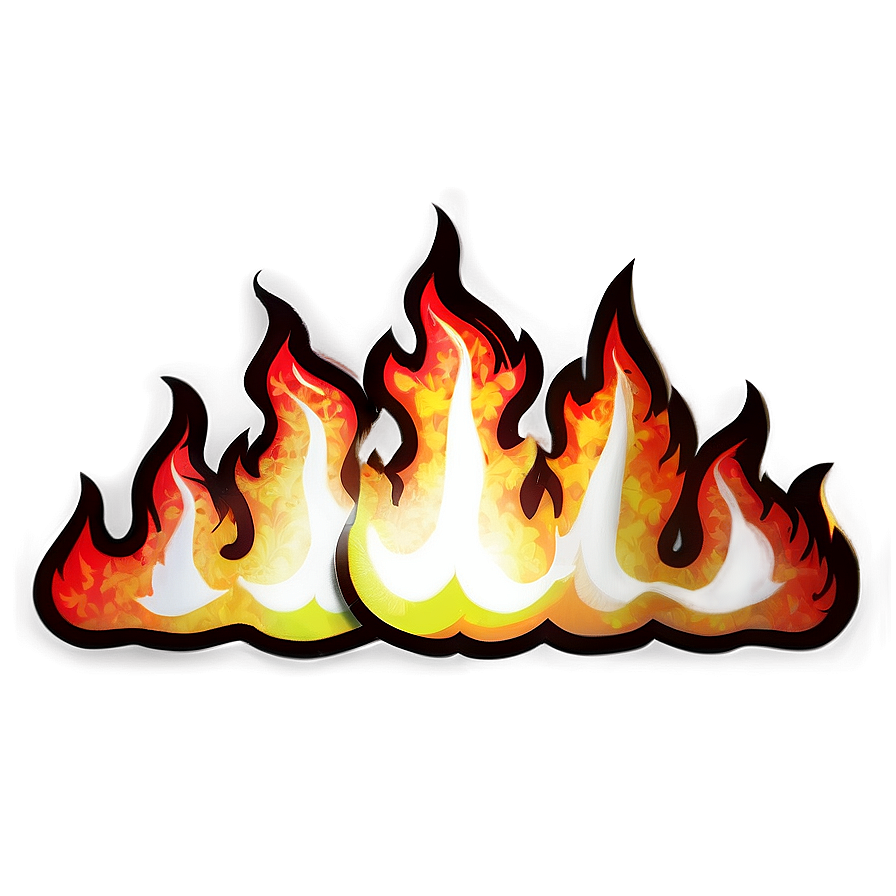 Flame Border Illustration Png Dgm55