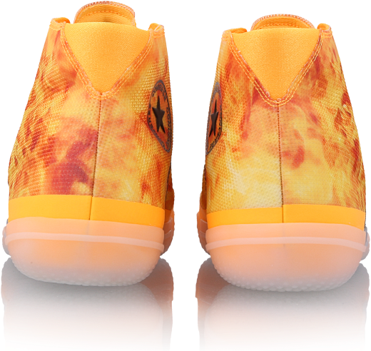 Flame Print Sneakers Rear View