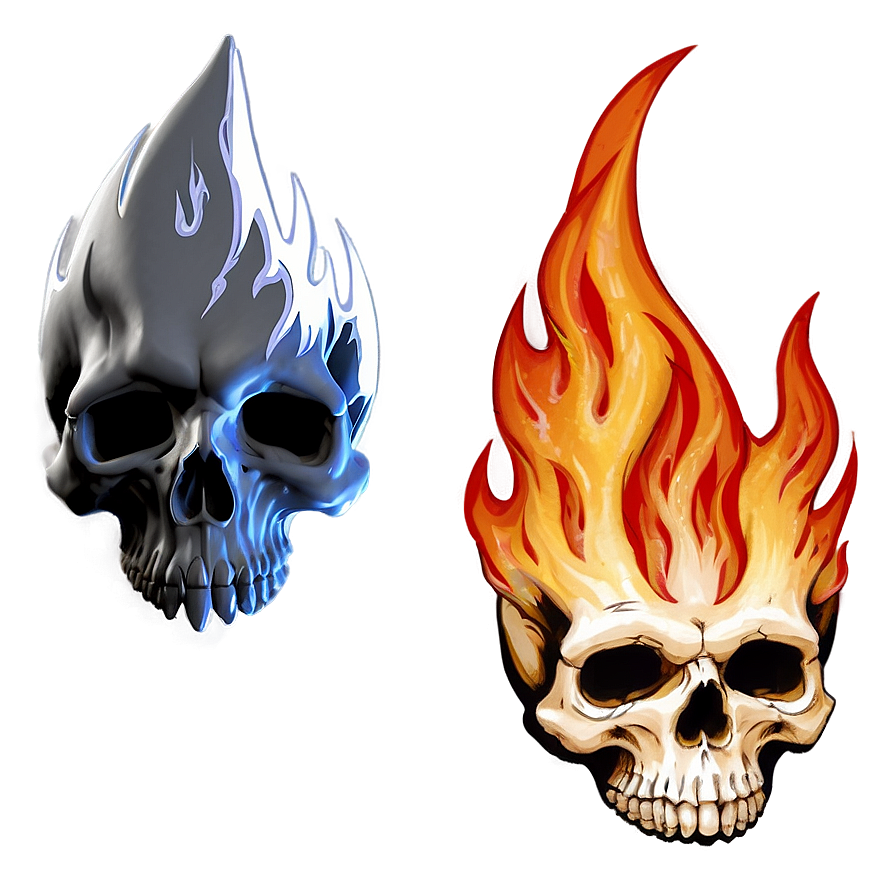 Flame Skull Png Lrc