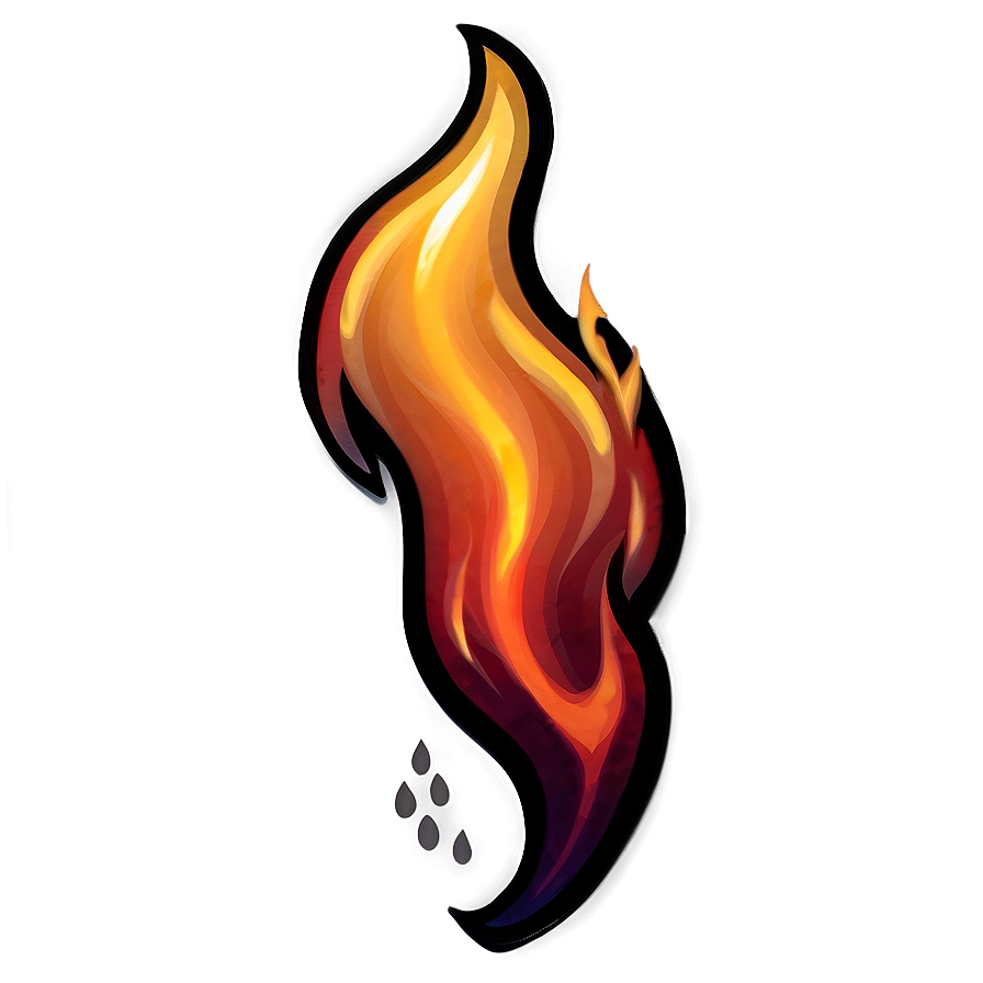 Flame Sticker Png Msq68