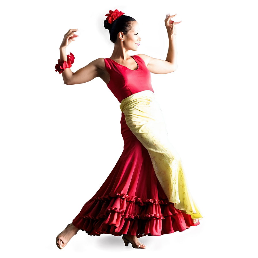 Flamenco Dancer in Action PNG 06112024 PNG with transparent background