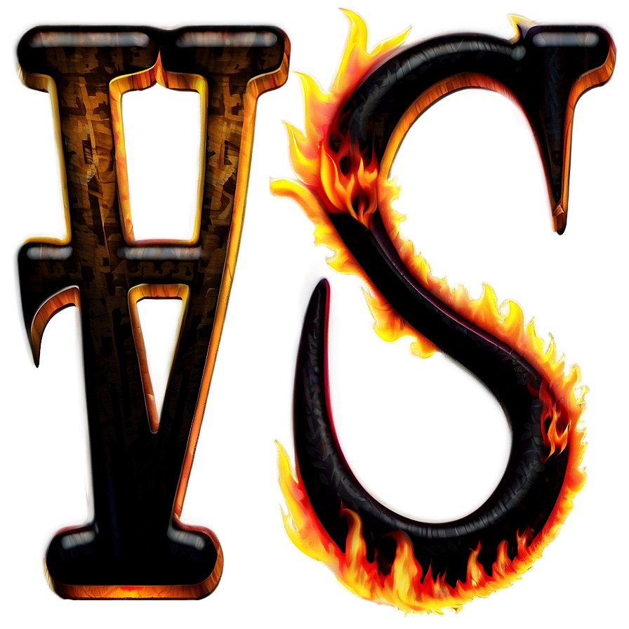 Flames Alphabet Png Adu