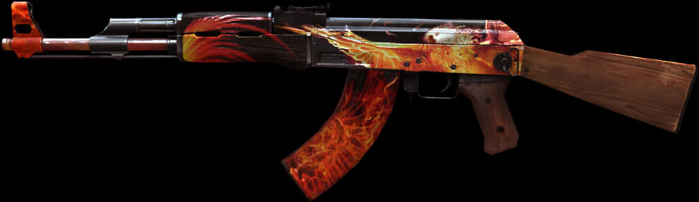 Flaming A K47 Firestorm Design