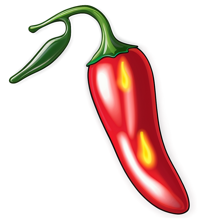 Flaming Chili Pepper Design Png 83