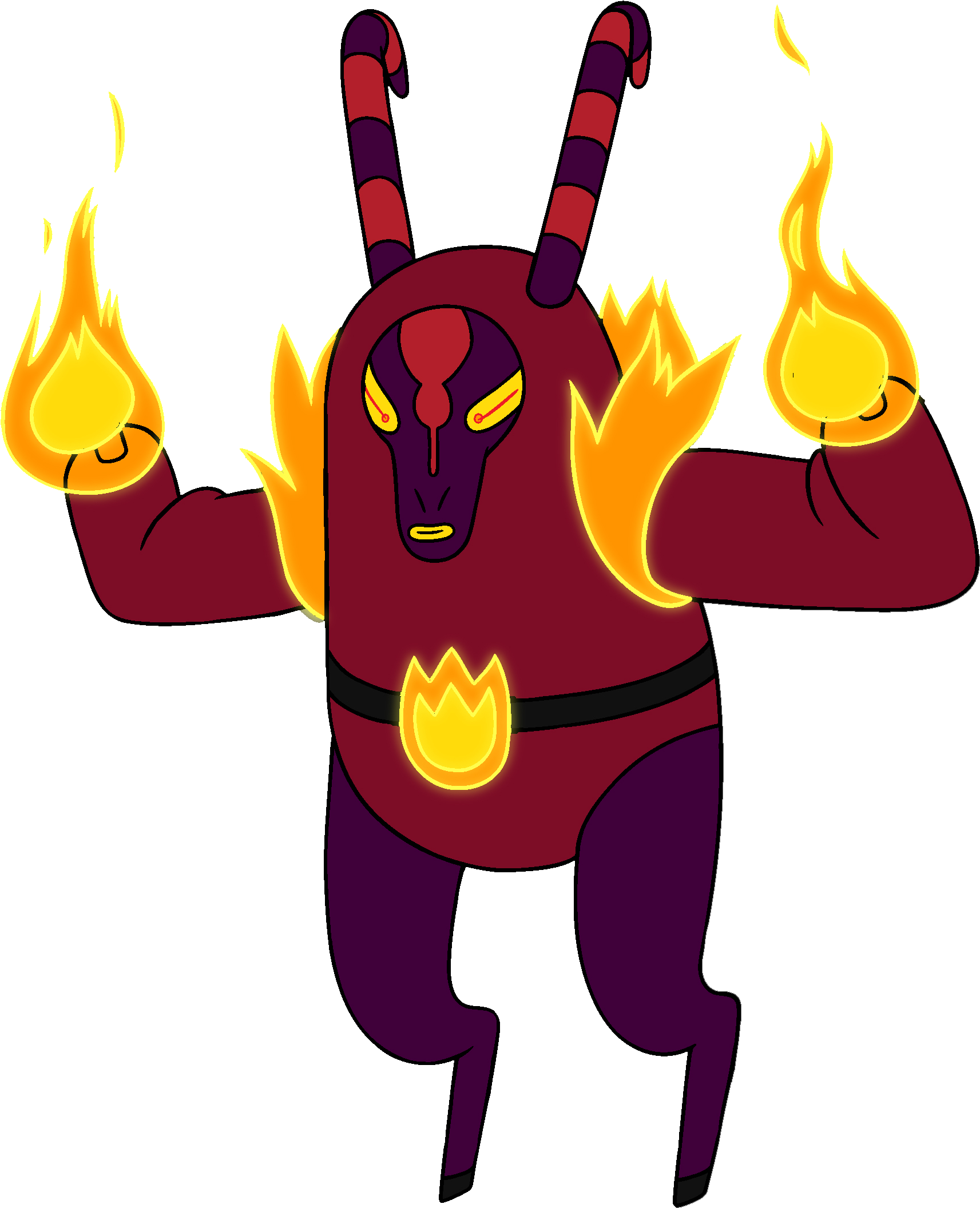 Flaming_ Creature_ Adventure_ Character