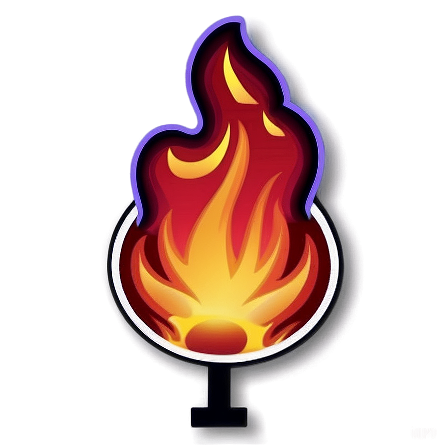 Flaming Fire Emoji Design PNG gvd19 PNG with transparent background