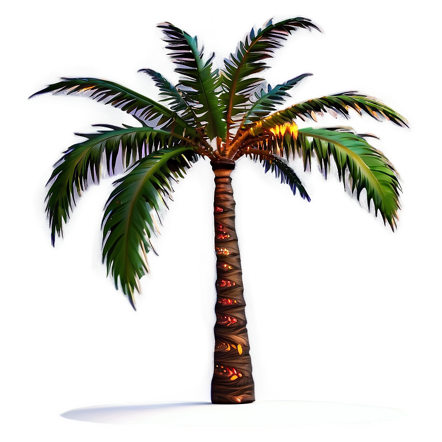 Flaming Palm Tree Png 04292024