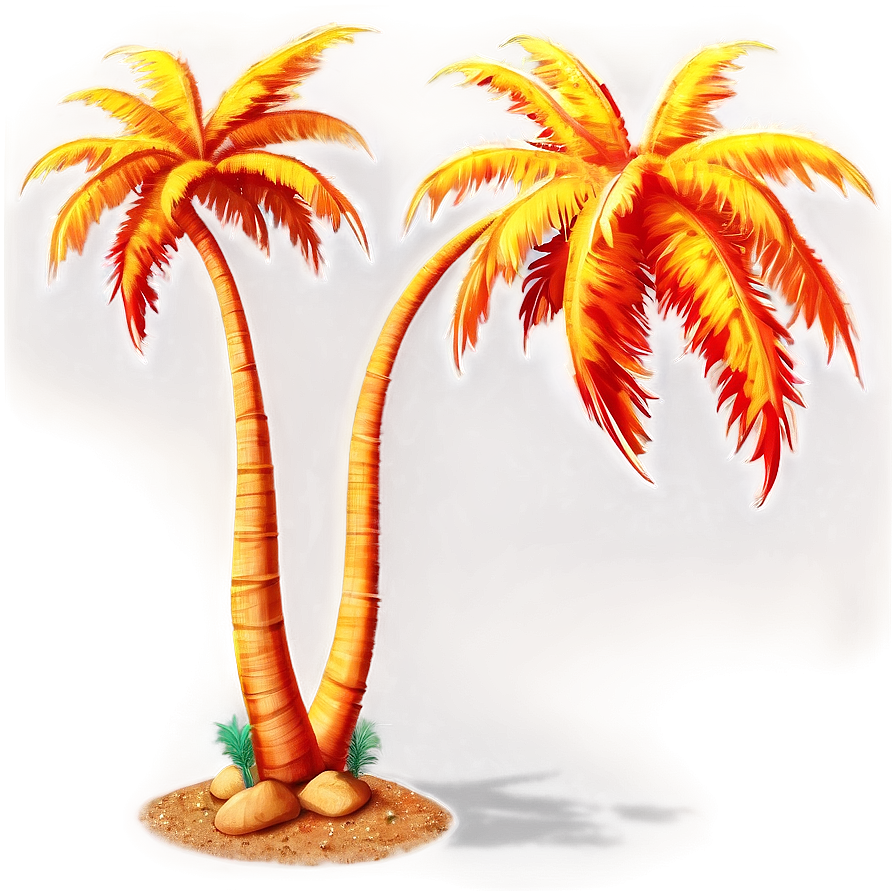 Flaming Palm Tree Png Nca