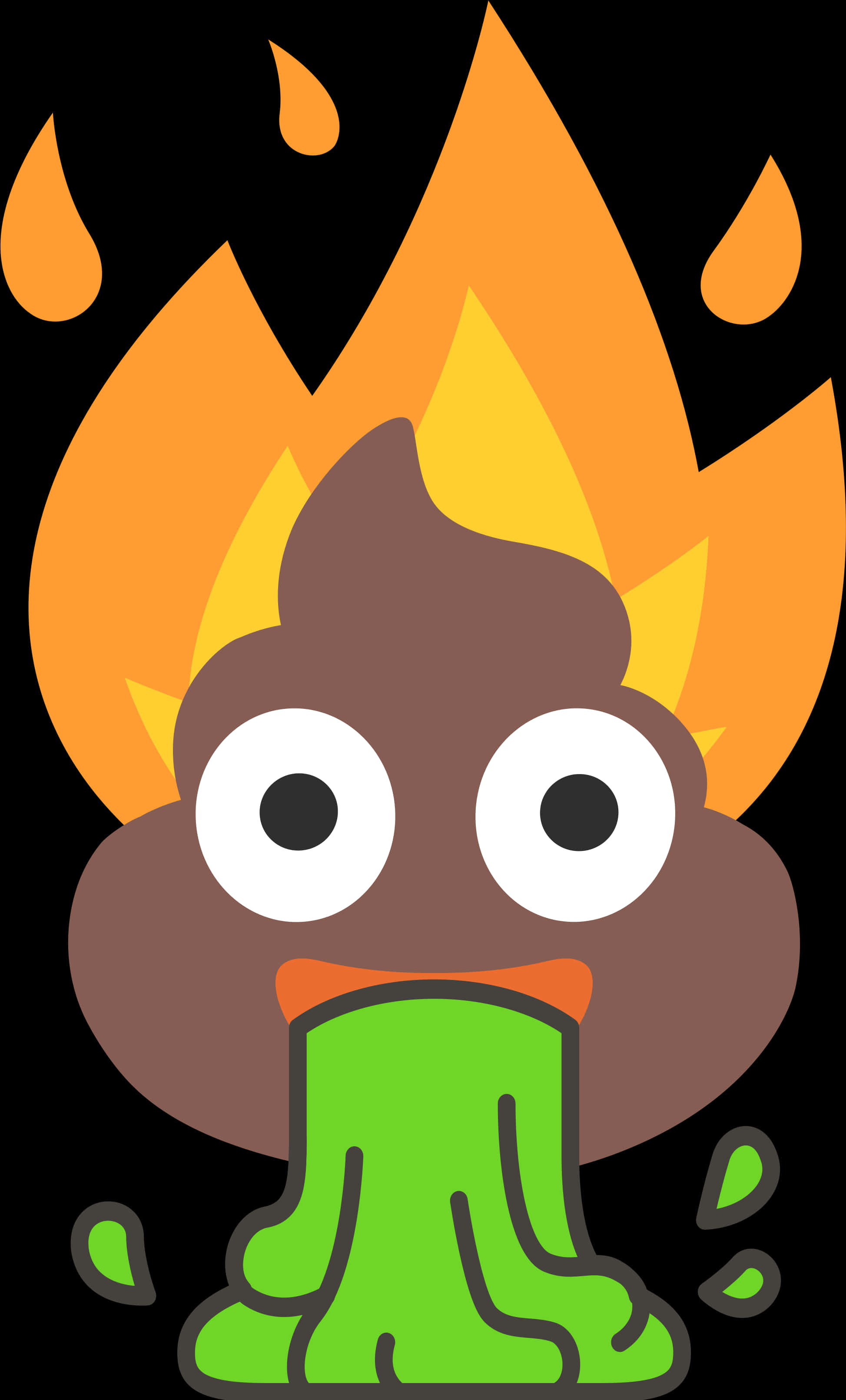 Open - Poop Emoji Vomit PNG image with a transparent background, free high-resolution download