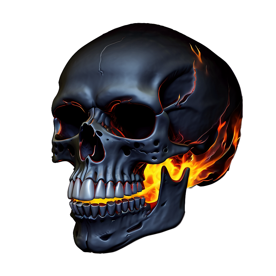 Flaming Skull Fantasy Png Sdo93