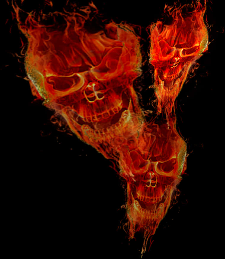 Flaming Skull Illusion