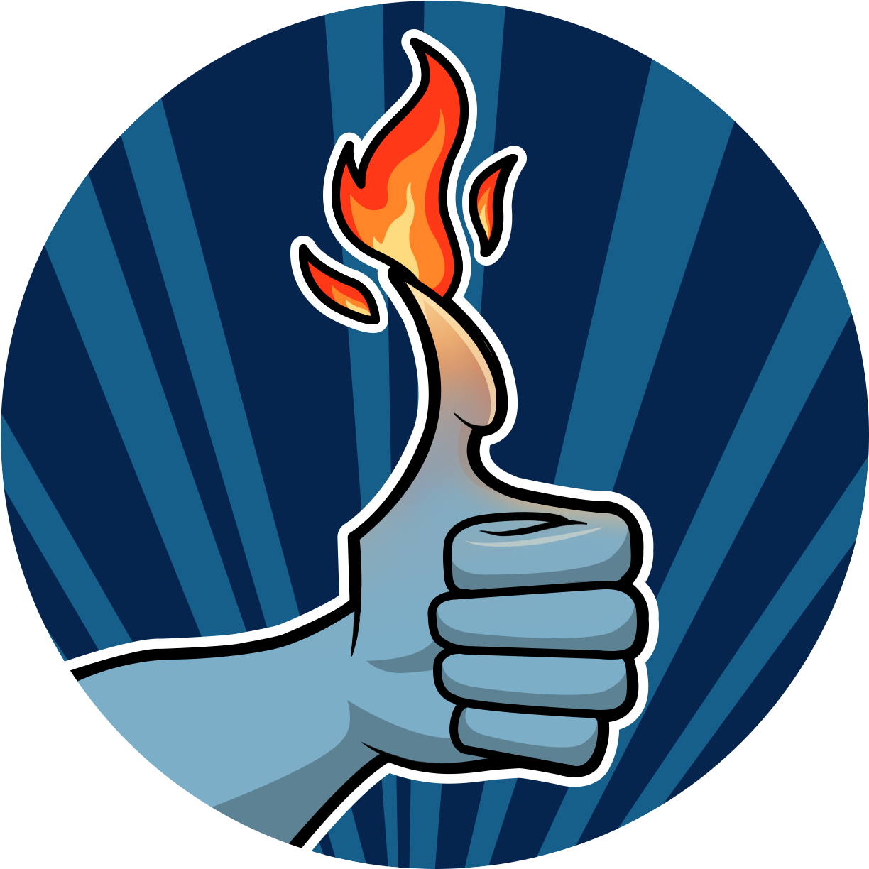 Flaming_ Thumb_ Up_ Vector