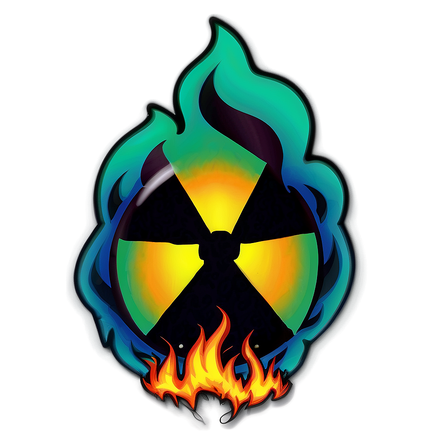 Flaming Toxic Symbol Png 87