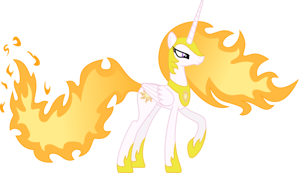 Flaming Unicorn Character