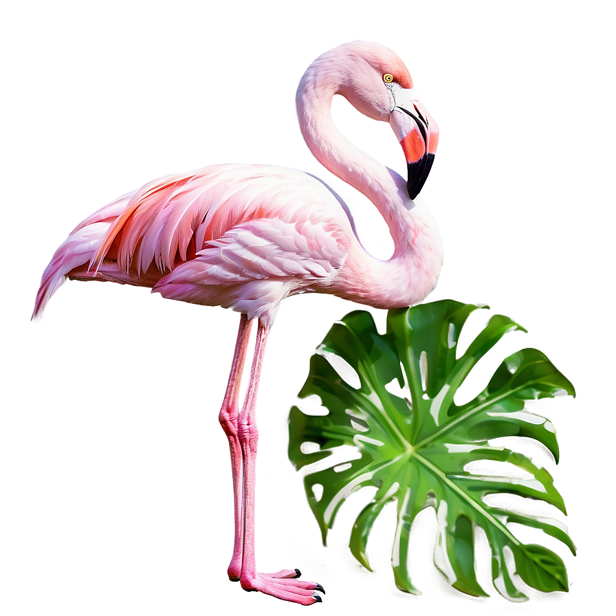 Flamingo In A Tropical Forest Png Dyu