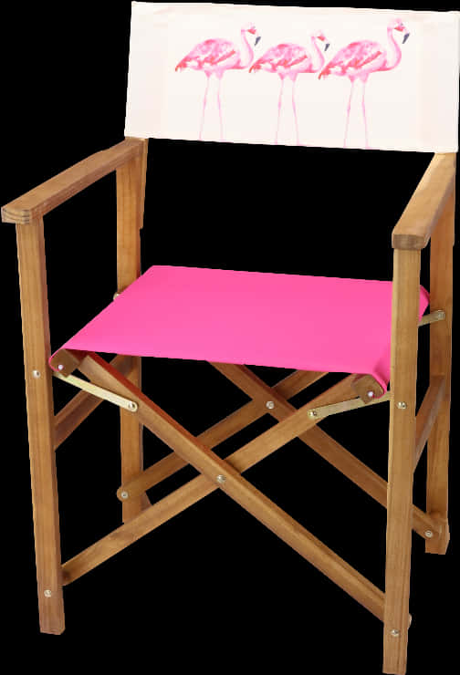 Flamingo Pattern Director Chair