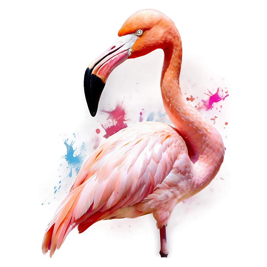 Flamingo Watercolor Splash Png 06292024