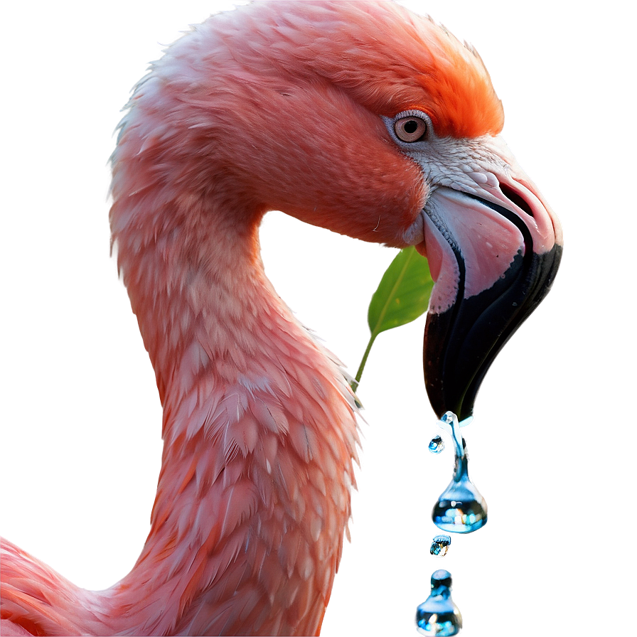 Flamingo With Water Droplets Png 46