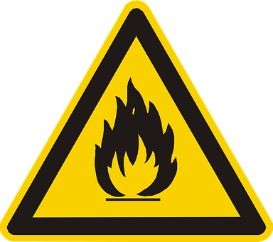 Flammable Hazard Sign PNG image with a transparent background, free high-resolution download