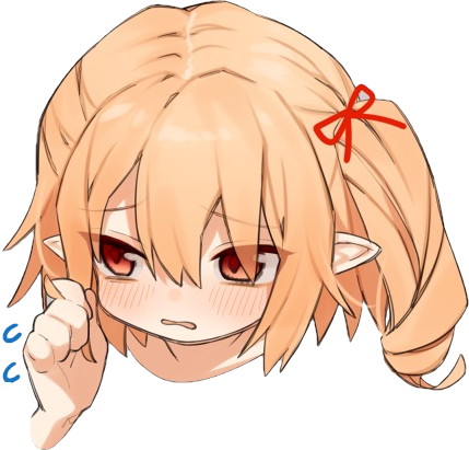 Flandre Embarrassed Discord Emoji - Anime Discord Sip Emojis PNG with transparent background