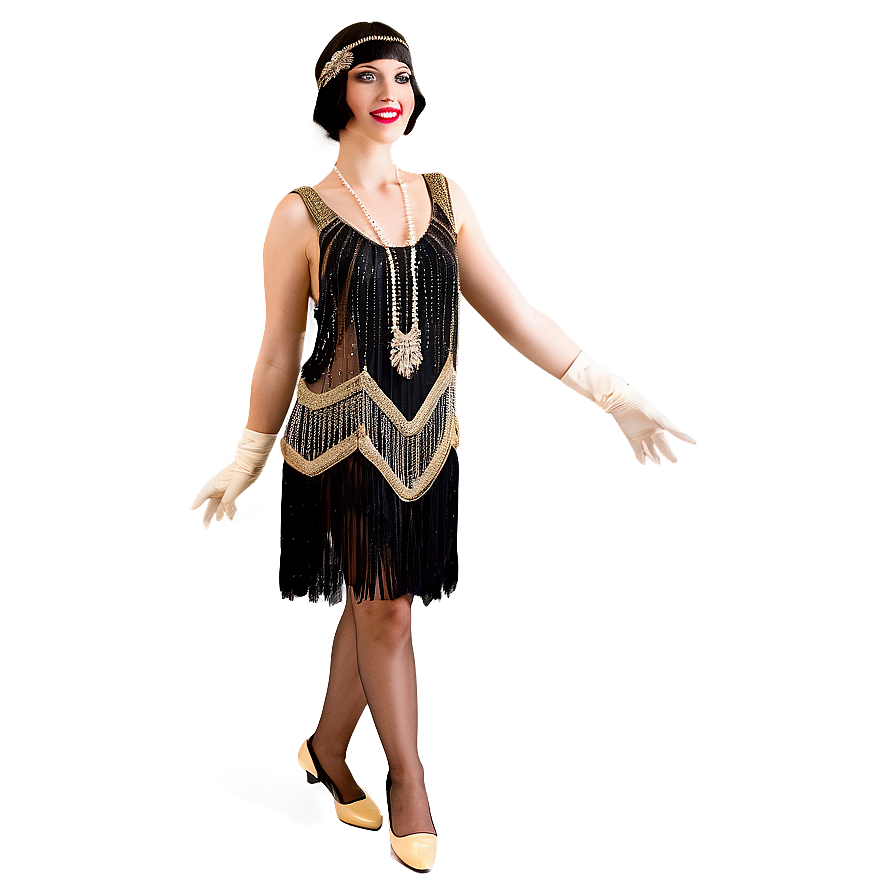 Flapper 1920s Dress Png Gmf