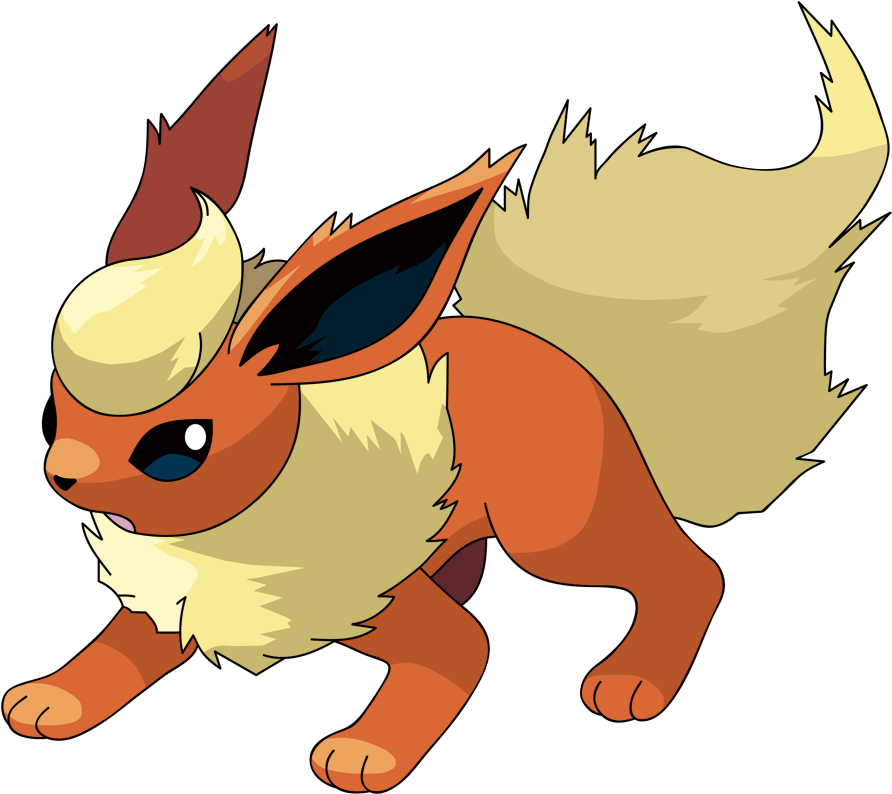 Flareon By Kirkbutler-d36eibx - Flareon Pokemon Eevee Evolution, HD Png Download PNG with transparent background