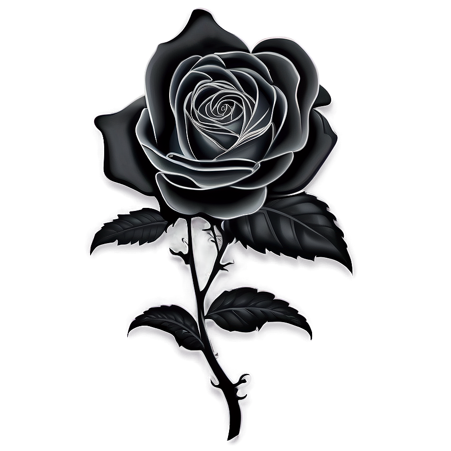 Flash Style Rose Tattoo Outline Png San