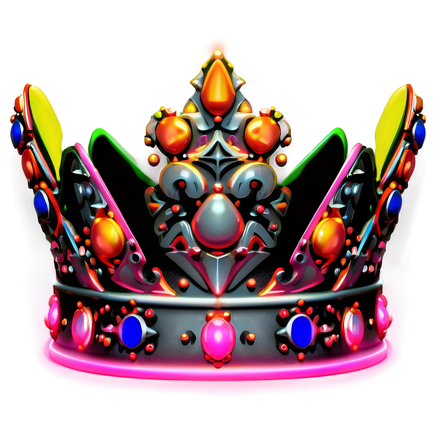 Flashing Neon Crown Png Pso67