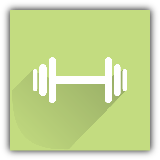 Flat Design Barbell Icon PNG with transparent background
