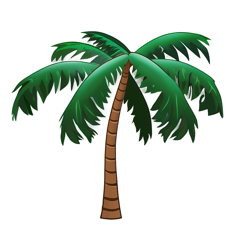 Flat Design Cartoon Palm Tree PNG 06212024 PNG image with a transparent background, free high-resolution download