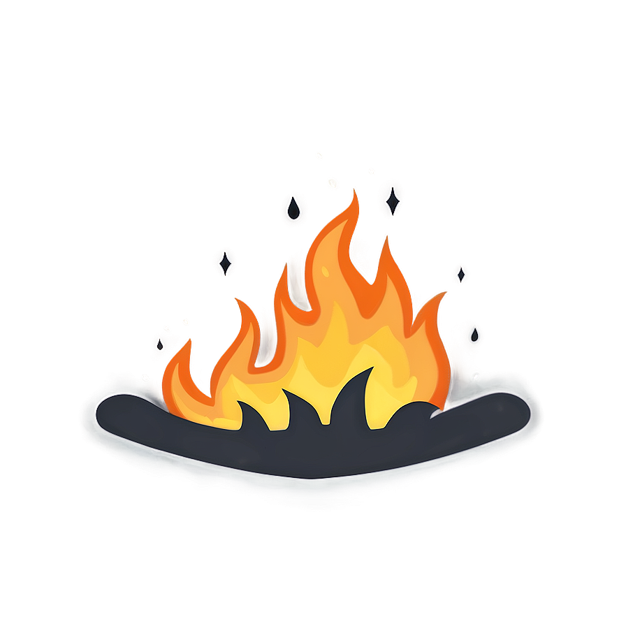 Flat Design Fire Cartoon Png Eqf35