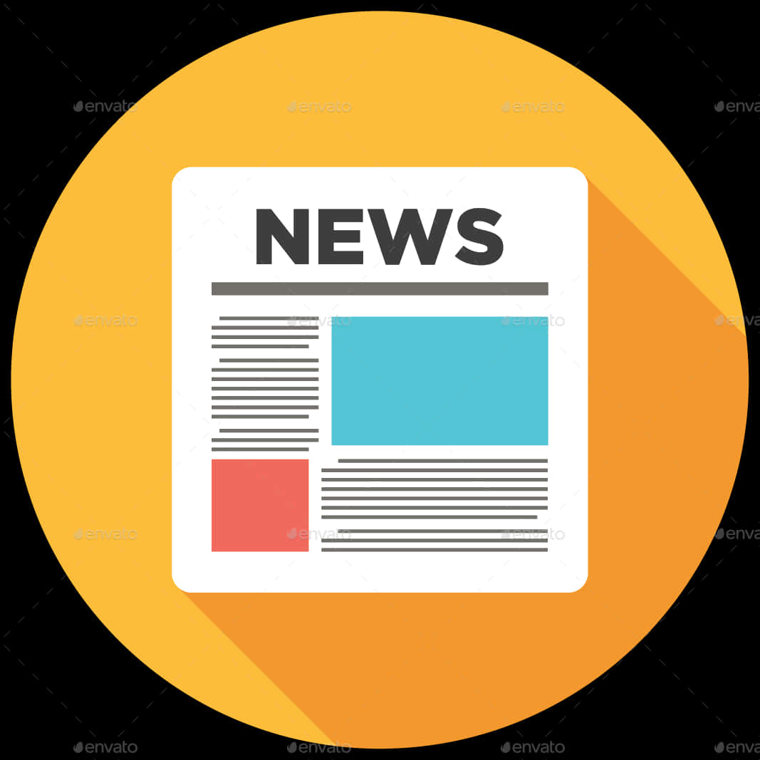 Flat Design Newspaper Icon PNG image with a transparent background, free high-resolution download
