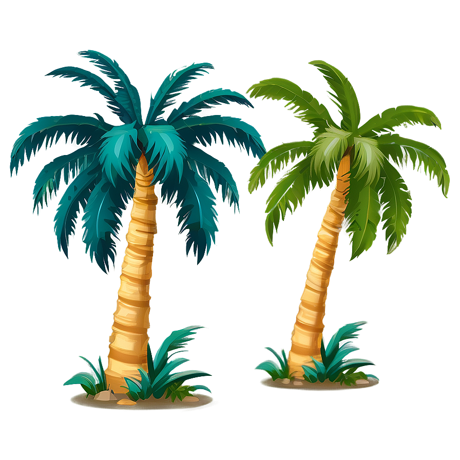 Flat Design Palm Tree Emoji Png 06272024