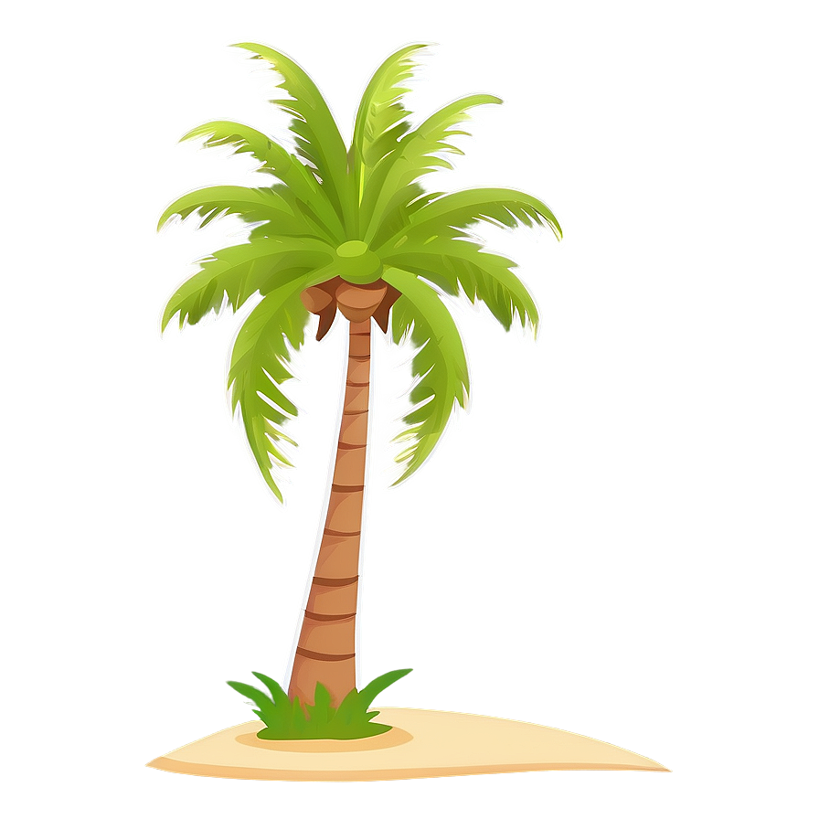 Flat Design Palm Tree Emoji Png 25