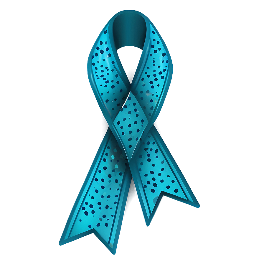 Flat Design Teal Ribbon Png Dha