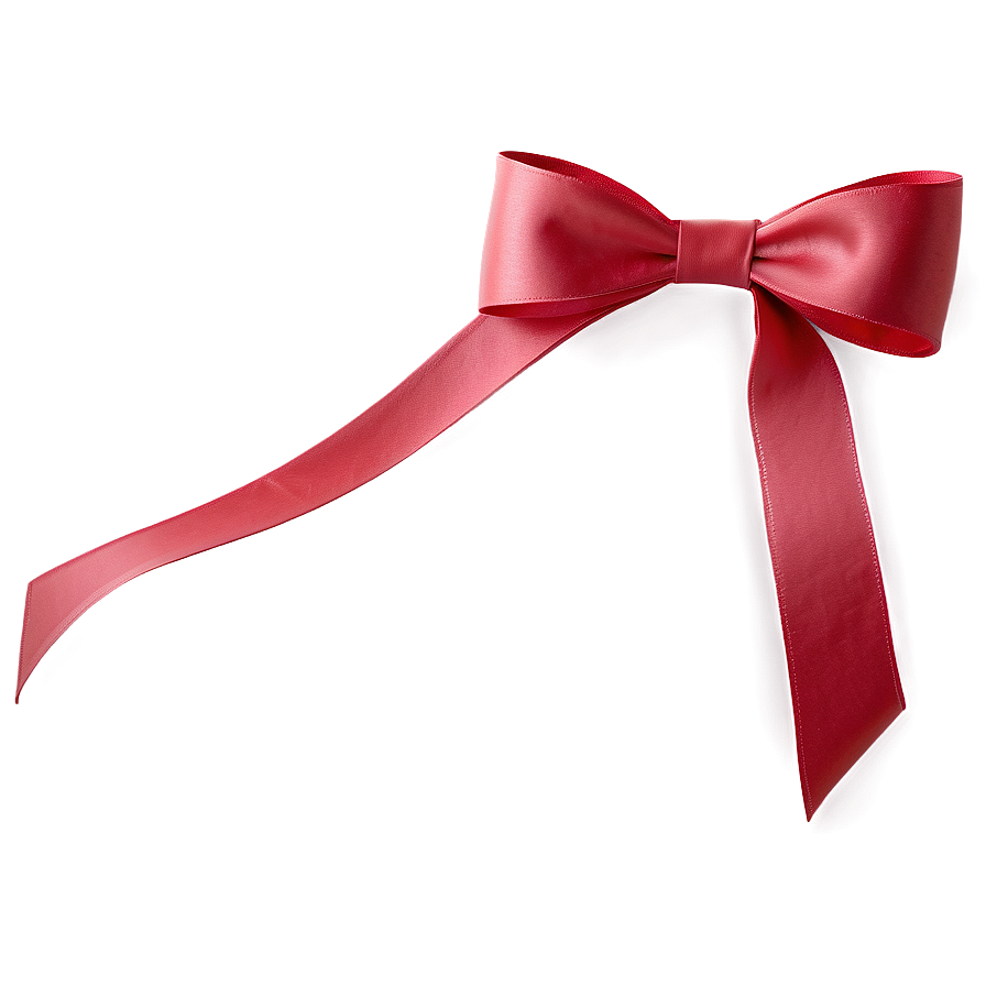 Flat Red Bow Png 05252024