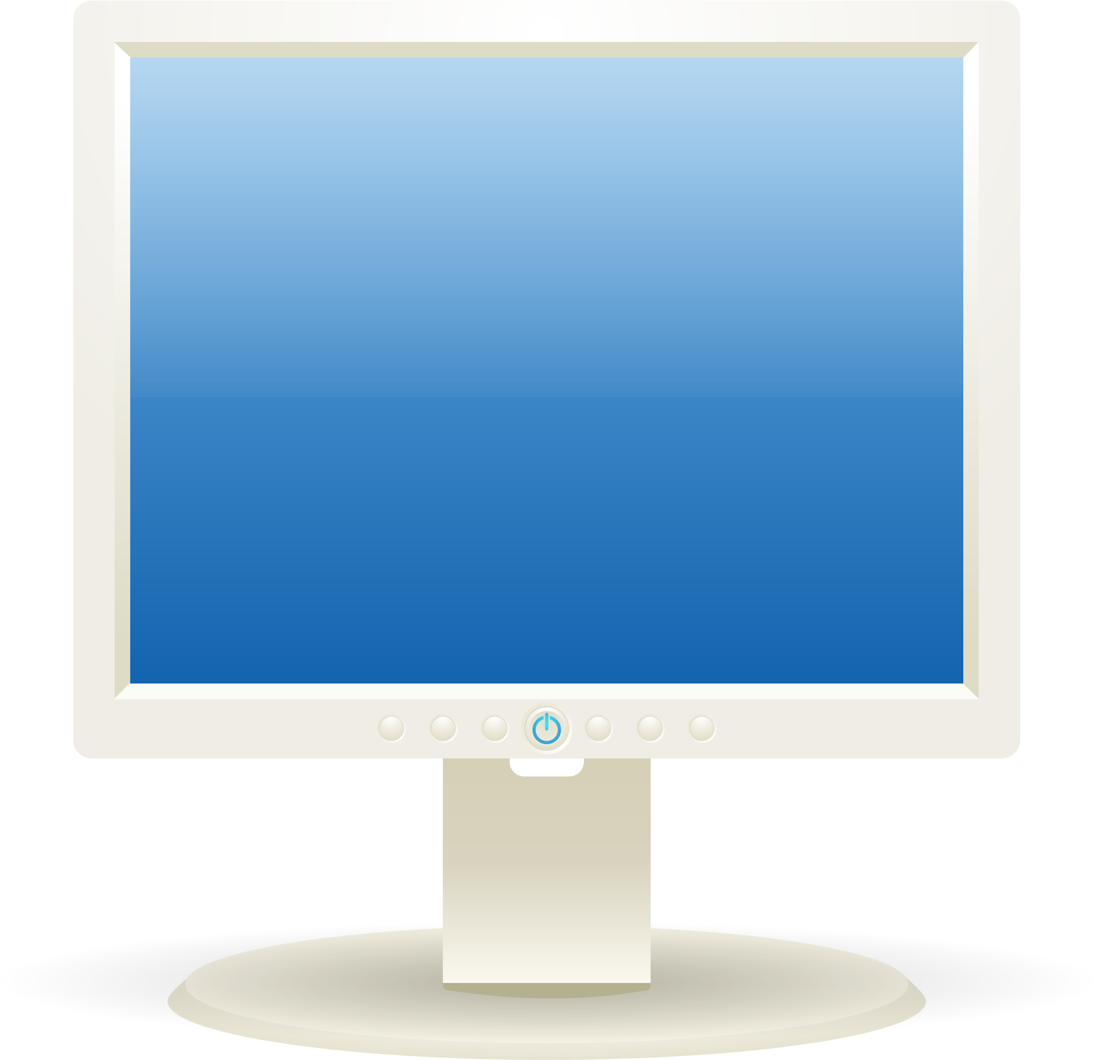 Flat Screen Computer Monitor Vector PNG with transparent background