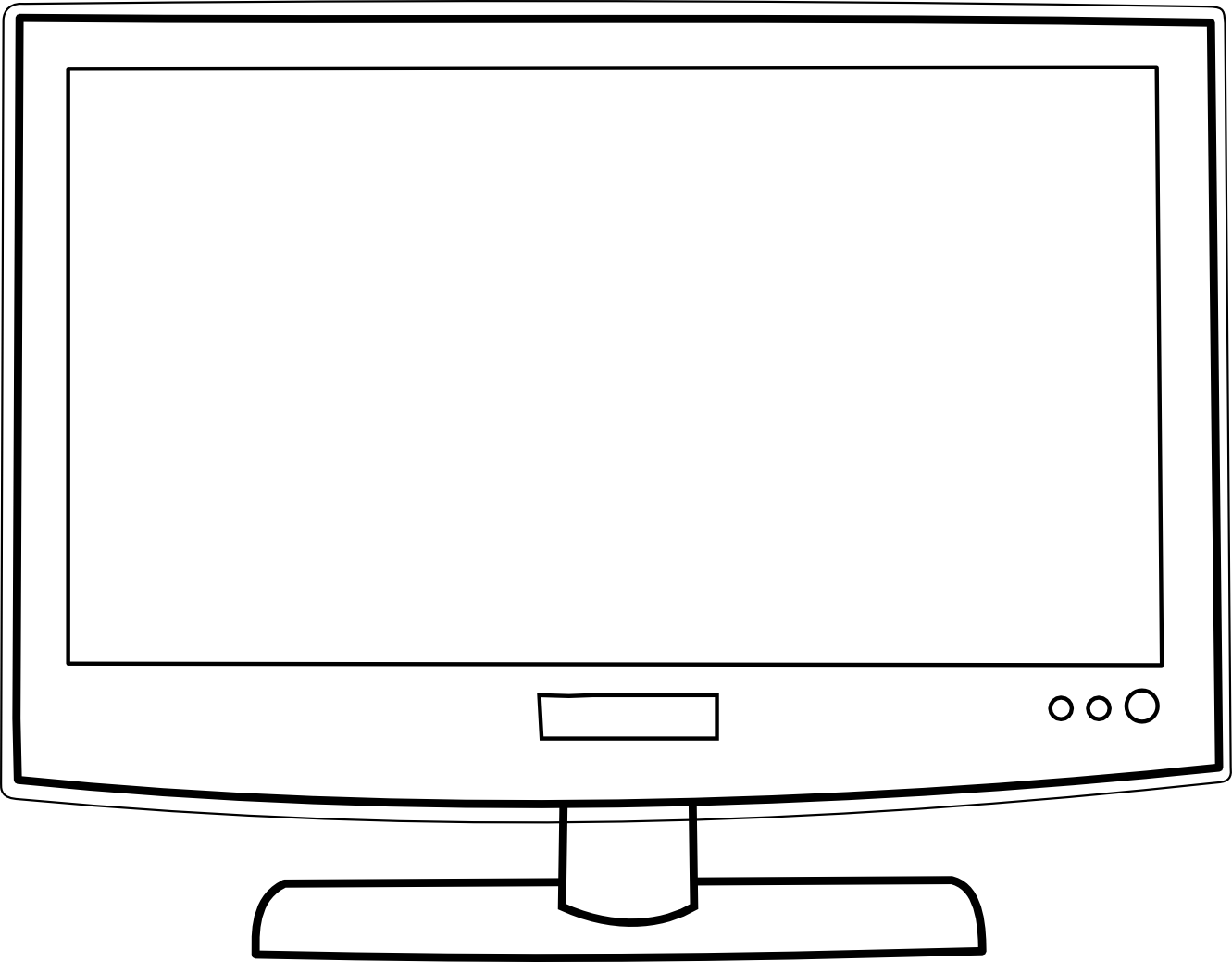 Flat Screen Monitor Clipart