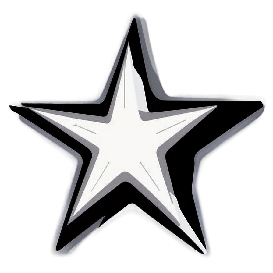 Flat Star Outline Png 05252024