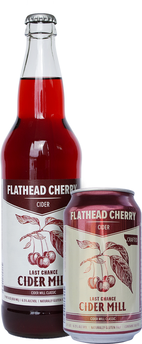 Flathead Cherry Cider Bottleand Can