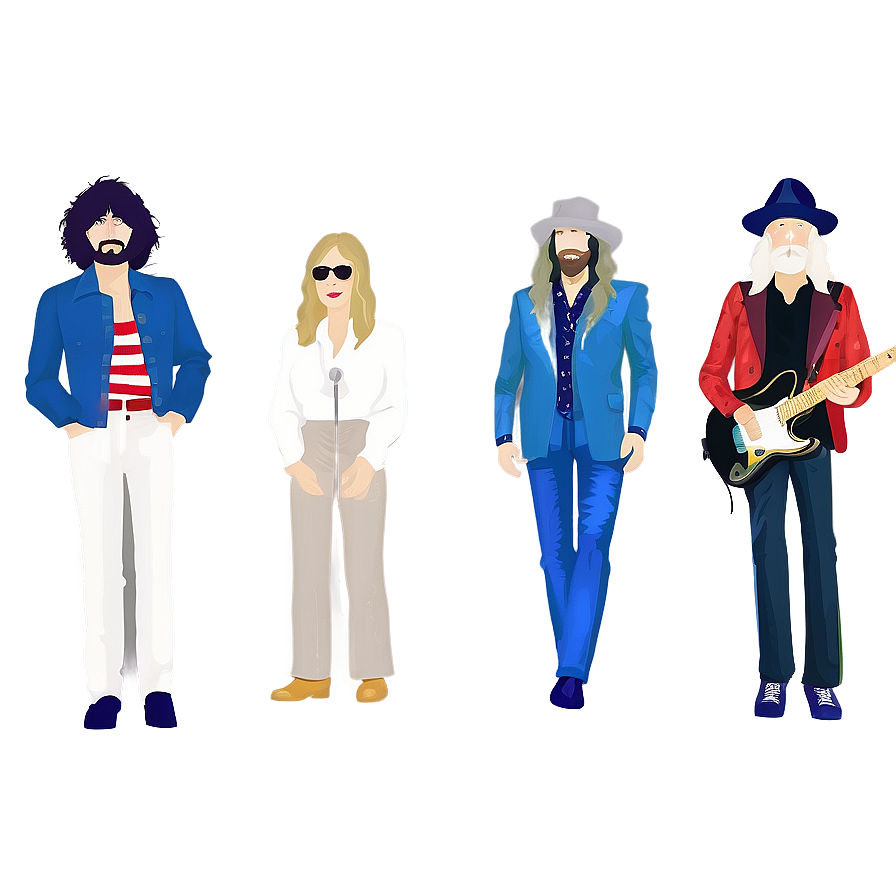 Fleetwood Mac Members Illustration Png Puk20