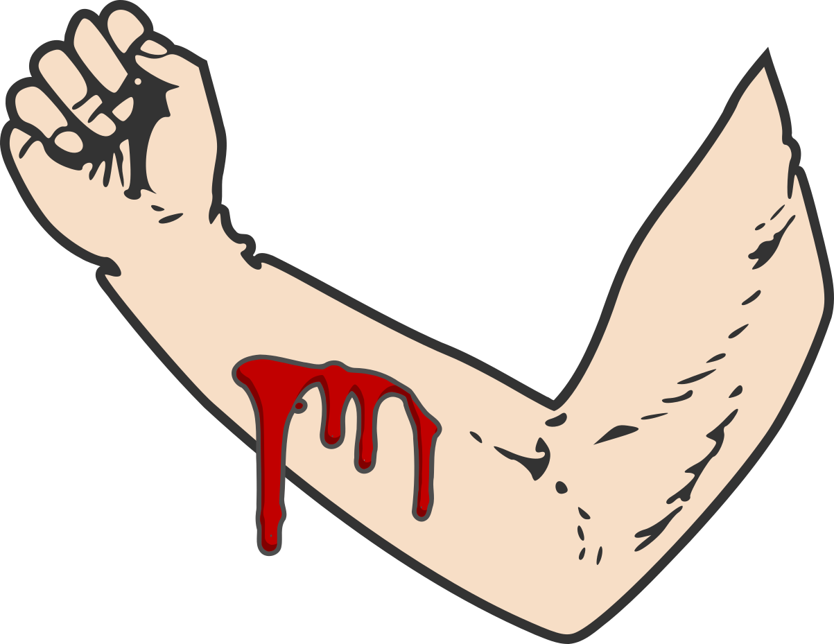 Transparent Blood Cut Png - Bloody Arm Cartoon, Png Download PNG image with a transparent background, free high-resolution download