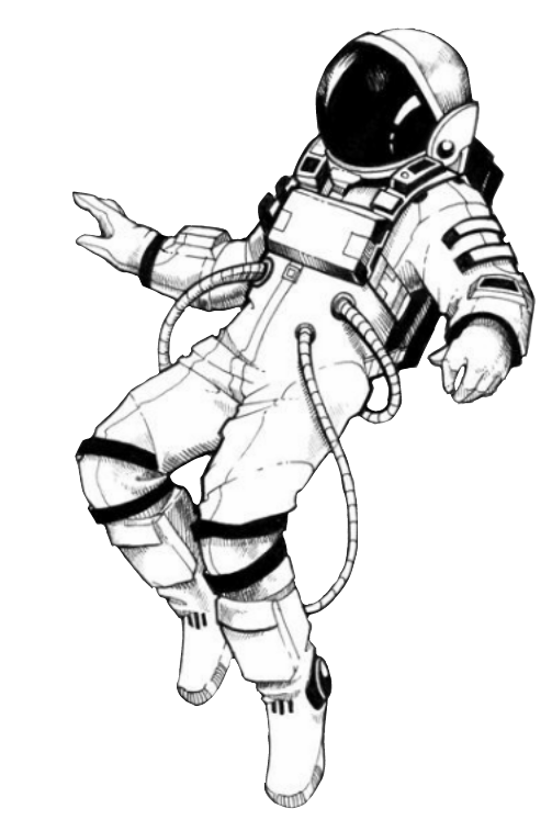 Floating Astronaut Illustration