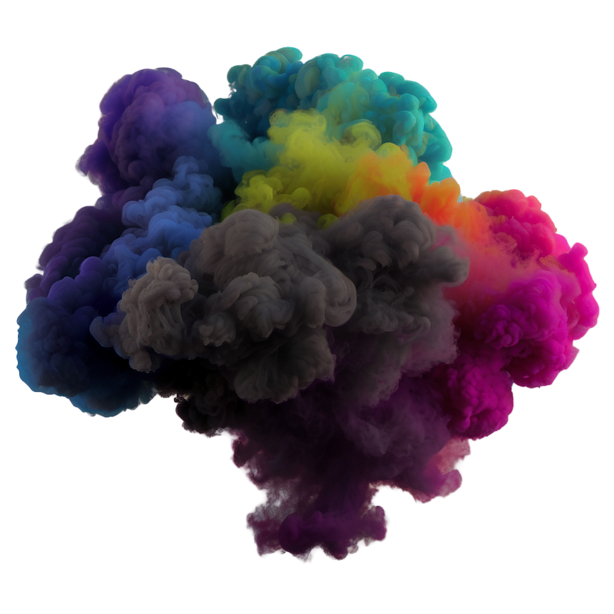 Floating Color Smoke Haze Png Lcd