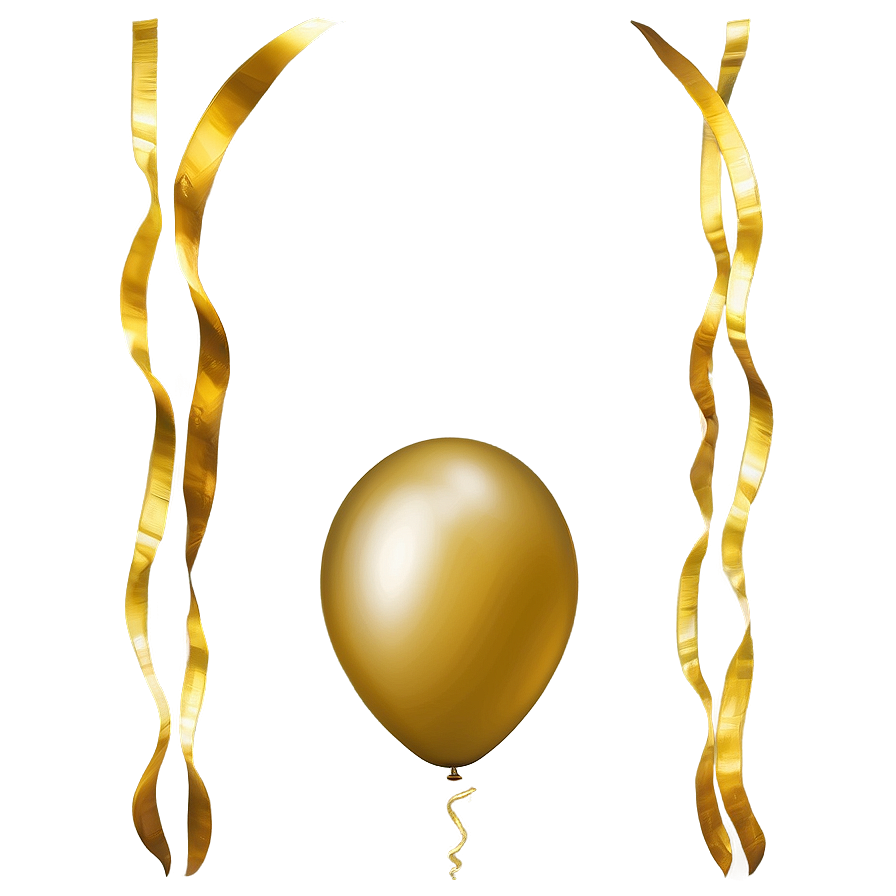 Floating Gold Balloon Png Bad26